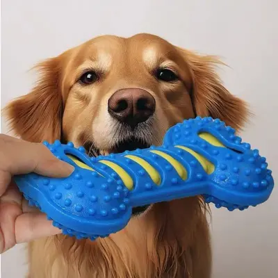 宠物发声玩具狗狗磨牙骨头耐咬健齿磨牙棒双层耐咬金毛自嗨狗狗玩 - 7