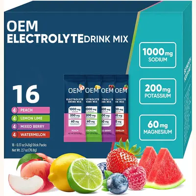 Zuckerfreies Elektrolytpulver, Instant-Sportgetränkepulver, Private Label