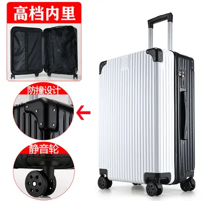 Suitcase 26-28 inch, leather, shockproof wheels - 9