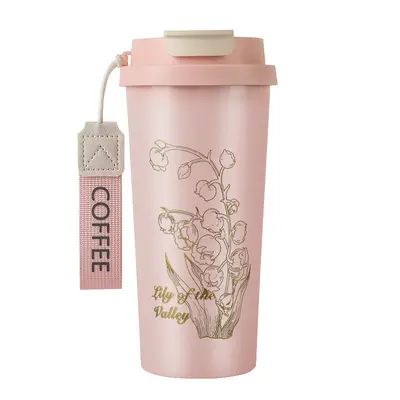 Lily pattern stainless steel insulated tumbler 316, gift box - 12