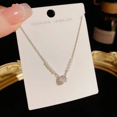 Minimalist Silver Collarbone Chain, Gold Electroplating - 5