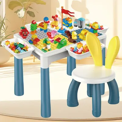 Kids Large Particle Building Block Play Table