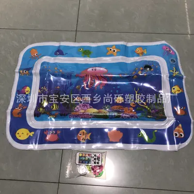 0.5 mm Thick Eco-Friendly PVC Pet Play Water Mat with Remote-Controlled LED Lights, Cat and Dog Water Mat, Ice Mat Toy