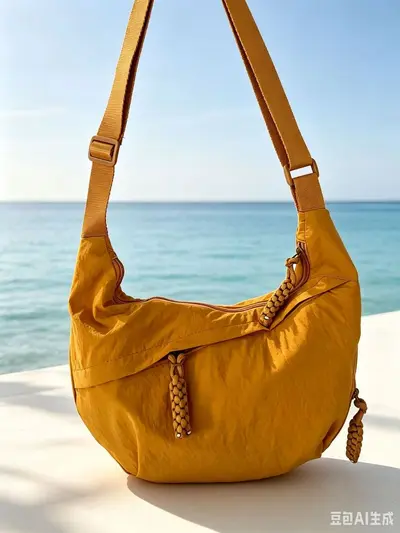 2026 Nylon Pleated Tote Crossbody Bag, Large Capacity Dumpling Bag - 13