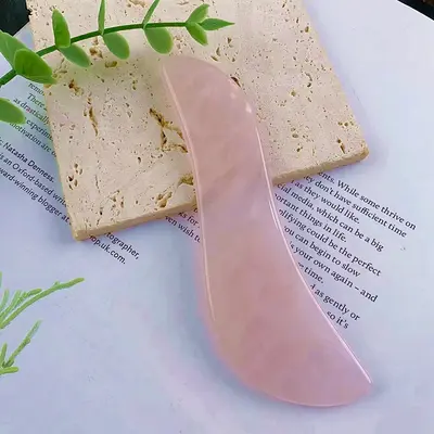 Amazon sınır ötesi en çok satan değerli taş kazıma tabletleri doğal pembe kristal kalp şeklinde boynuz yatıştırıcı ve güzellik masajını etkinleştirir - 10