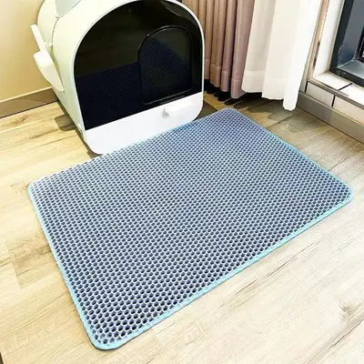 EVA çift katmanlı kedi kumu paspası, ekstra büyük kalınlaştırılmış evcil hayvan paspası, sızdırmaz kedi kumu paspası, kedi malzemeleri toptan satış - 11