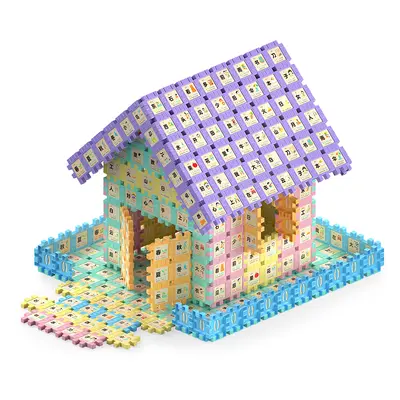 P09B Macaron Colour Square Building Blocks 3.6 cm, Educational Early Learning Assembly Puz - 2