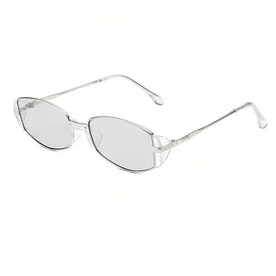 Women's Retro Small Brown Polarized Sunglasses, Metal Frame - 12