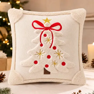 Weihnachtskissenbezüge Großhandel Neue Weihnachtsbaumkissen Benutzerdefiniert Amazon Feiertagssofa-Dekoration Rückenkissen Dekokissen - 8