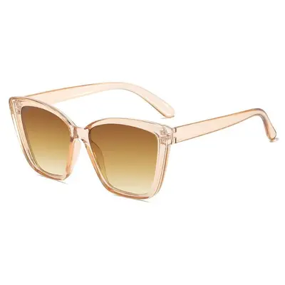 Cat-Eye Sunglasses Square Frame Concave Design Face-Flattering Style - 5