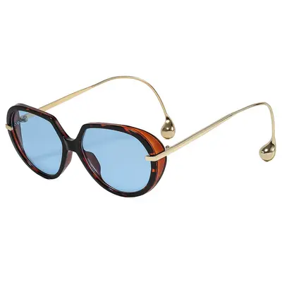 Women's Large-Frame Pilot Sunglasses, UV Protection, Slimming Design - 10