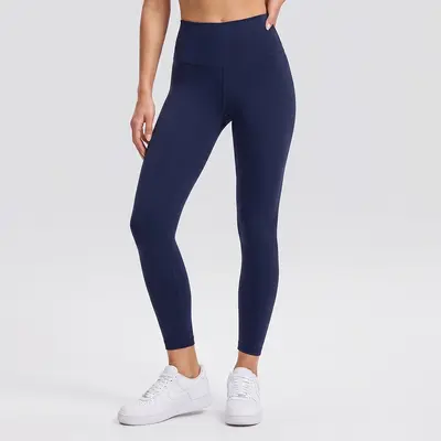 Kadın Yüksek Bel Kaldırıcı 9/10 Yoga Taytı, Fırçalanmış Kumaş - 9