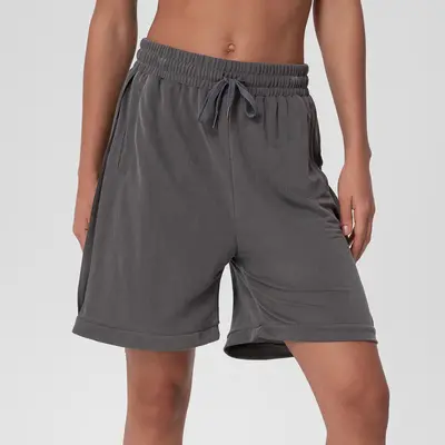 Women's Mid-Length Loose Yoga Fitness Shorts 5-Inch - 9