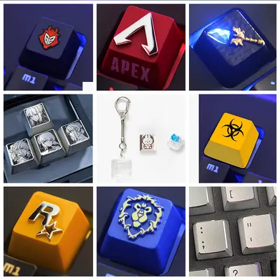 Custom Keycaps键帽定制机械键盘订做单个空白金属键帽PBT定做DIY