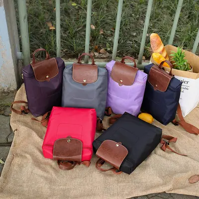 Kadın sırt çantası, düz renk, PU deri, küçük kare model - 5