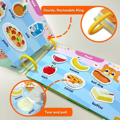 Quiet Book Busy Book, Multi-Theme Children's Activity Book - 5