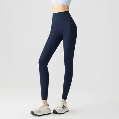 Cep detaylı yoga pantolonu, buz ipek, yaz ince model - 4