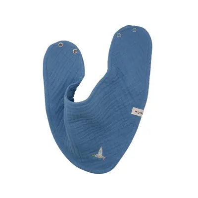 100% Cotton Embroidered Baby Bib, Thin Solid Colour - 13