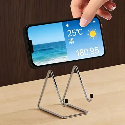 Phone stand iron wire design tablet holder desktop support rack - 3