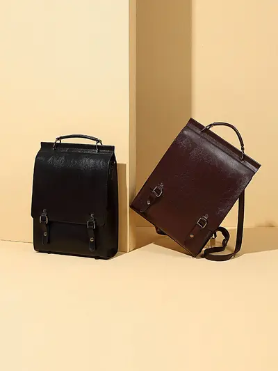 2026 Neues Modell echtes Leder Rucksack Damen britischer Uni-Stil Schulrucksack Student Vintage Computer Einfach Rindsleder Rucksack