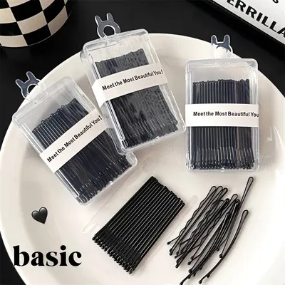 Elegant side clip new black hair clip, fringe clip, hair styling fixed hair clip, hair clip hair accessories, 40 pieces