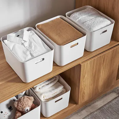 Plastic storage box for kitchen, pantry organizer