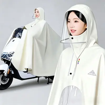 Raincoat for electric bikes and motorcycles, adult - 9