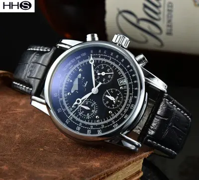 Herrenuhr, Zeep-Marke, Quarz, Lederarmband - 10