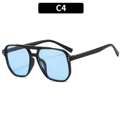 Neue grenzüberschreitende doppelschienige Flieger-Sonnenbrille, europäischer und amerikanischer Stil Herren-Fahrerbrille, hochwertige modische Damen-Sonnenbrille - 12