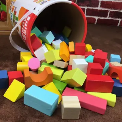 Wooden Particle Assembly Building Blocks, Educational Toy for Baby Boys - 3
