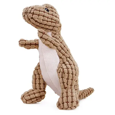 Köpekler için sesli peluş dinozor oyuncağı, orta ve küçük ırk - 5