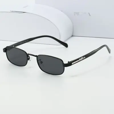 Full-Frame Metal Retro Sunglasses for Men and Women - 5