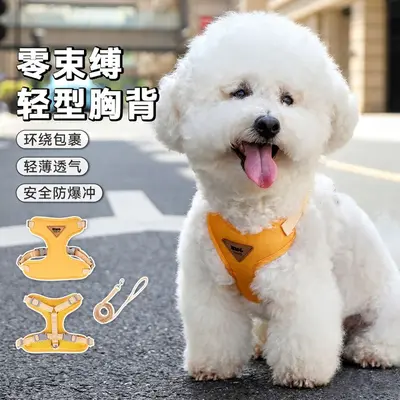 狗狗牵引绳防爆冲中小型犬工字型宠物胸背带透气网布外出遛狗绳子