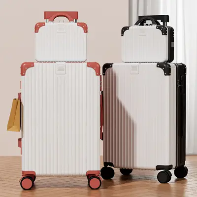 Large Capacity 24 Inch Silent Combination Lock Trolley Suitcase for Men and Women - 5