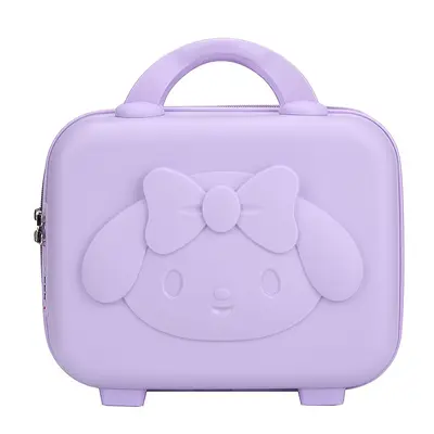 Long-eared rabbit figured bow suitcase, 14 inch luggage suitcase, travel bag, cosmetic bag, zippered bear figured cosmetic bag, 14 inch. - 9