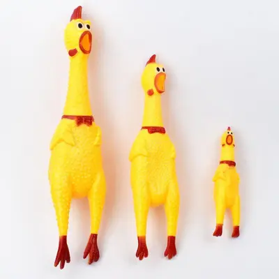 Robustes Quietschhuhn-Hundespielzeug aus Gummi, ungiftig - 6