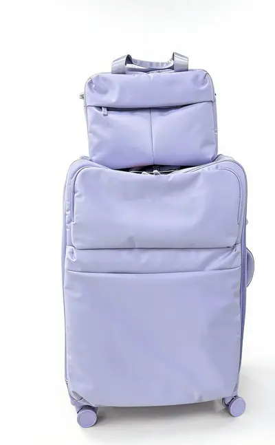 Original manufacturer luggage trolley bag new model cabin size suitcase 20 inch nylon fabric bag ultra-light coded travel bag - 12