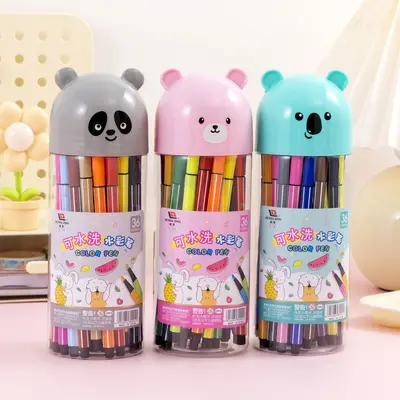 Creative Little Bear Washable Watercolor Brush Painting Marker Set 12/18/24/36 Colors Marker Wholesale Watercolor Brush - 10