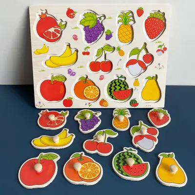 Çocuk Montessori erken eğitim paneli el kapma tahtası 1-2 yaşında 3 bebek ahşap bulmaca aydınlanma bilişsel eşleştirme eğitici oyuncaklar