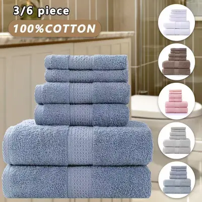 100% Baumwoll-4er Handtuch-Set saugfähig - 4