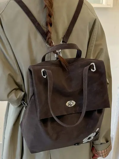 Retro Women's Backpack, Large Capacity, College Student School Bag - 3