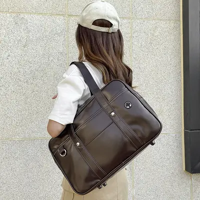 Japanische Schultasche Schulrucksack JK Uniform-Tasche Schulter-PU-Uniform-Tasche Pendler-Aktentasche Rucksack Computertasche Reisetasche - 3