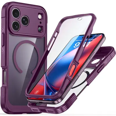 Transparent Magnetic Shockproof Case for iPhone 17 Pro Max and 18 Pro Max - 13