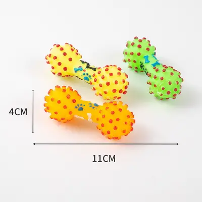 Rubber Squeaky Dog Toy for Small to Medium Dogs, Durable, Teeth Cleaning - 12