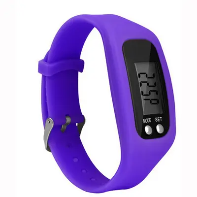 Silicone Digital Pedometer Bracelet Watch with Multifunction LED Display - 10
