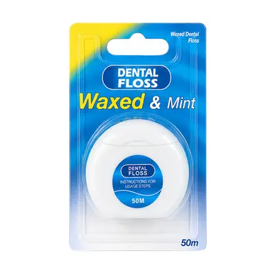 50m Nylon Dental Floss Mint Flavor Multi-Color Set - 5