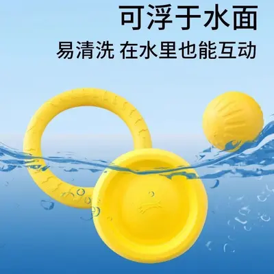 狗狗玩具大型犬互动圆环金毛拉布拉多拉环狗球磨牙耐咬狗解闷玩具