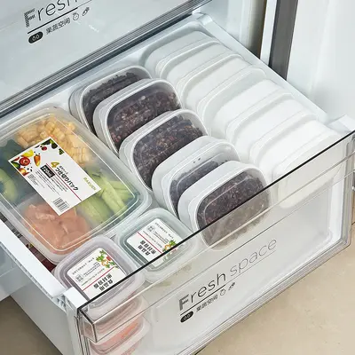 杂粮米饭分装冷冻盒粗粮饭减脂餐定量便当盒小饭盒冰箱收纳保鲜盒 - 4