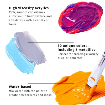 Acrylfarben-Set 12ml für Kinder, DIY-Tuben zum Malen