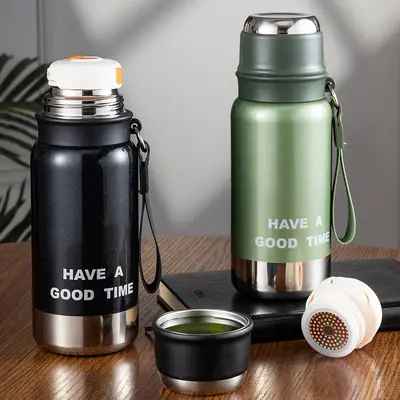 316 Student Insulated Cup with Dual Lid and Tea Infuser - 4